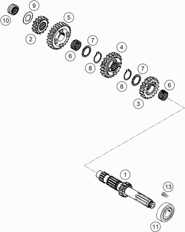 Náhled schématu TRANSMISSION I - MAIN SHAFT