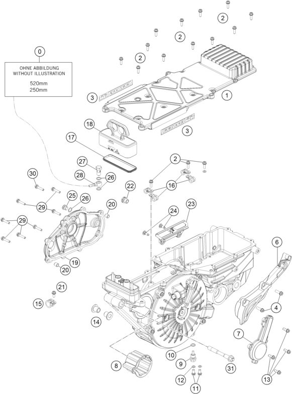 Náhled schématu ENGINE CASE