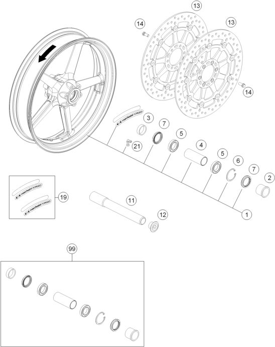Náhled schématu FRONT WHEEL