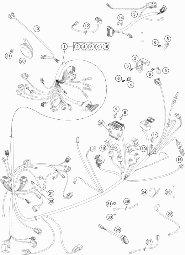 Náhled schématu WIRING HARNESS