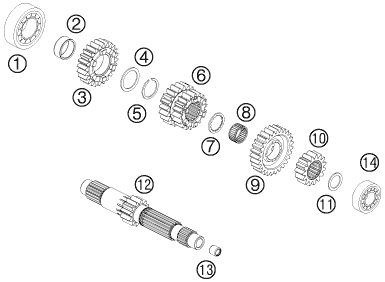 Náhled schématu TRANSMISSION I - MAIN SHAFT