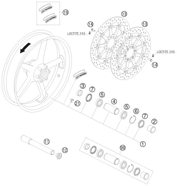 Náhled schématu FRONT WHEEL