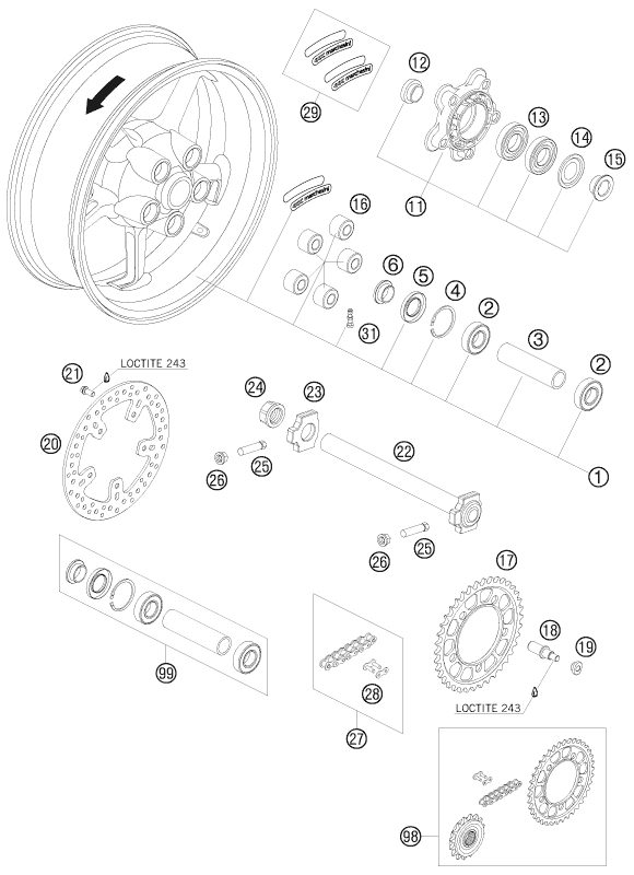 Náhled schématu REAR WHEEL