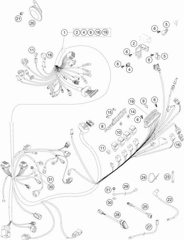 Náhled schématu WIRING HARNESS