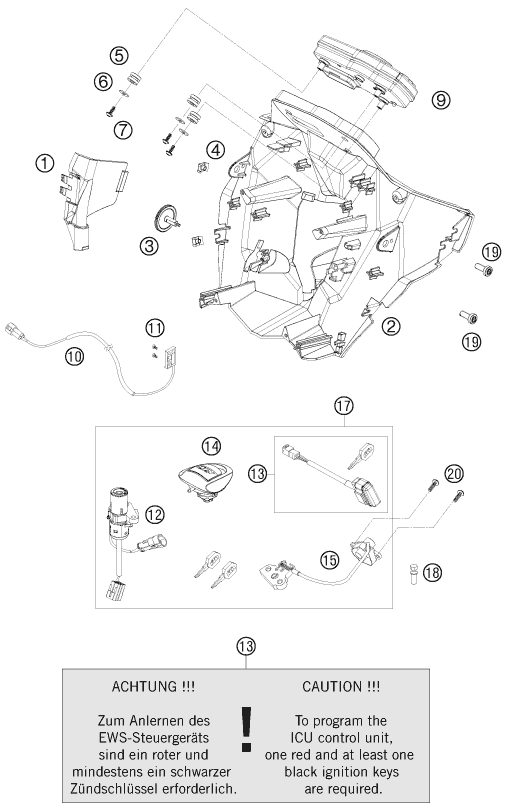 Náhled schématu INSTRUMENTS / LOCK SYSTEM