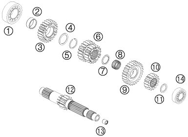 Náhled schématu TRANSMISSION I - MAIN SHAFT