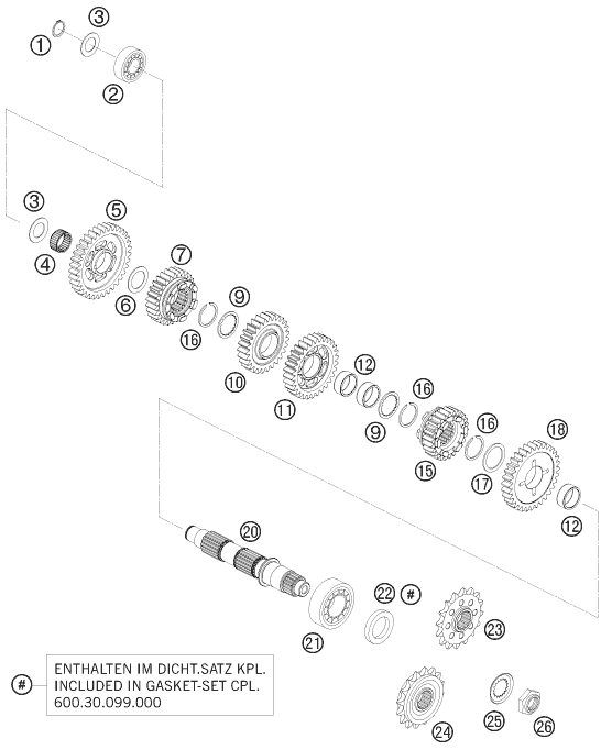 Náhled schématu TRANSMISSION II - COUNTERSHAFT