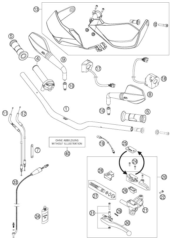 Náhled schématu HANDLEBAR, CONTROLS