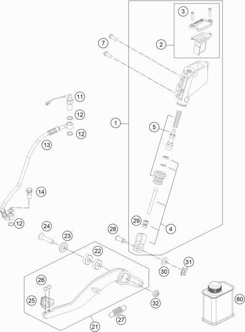 Náhled schématu REAR BRAKE CONTROL