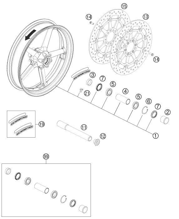 Náhled schématu FRONT WHEEL