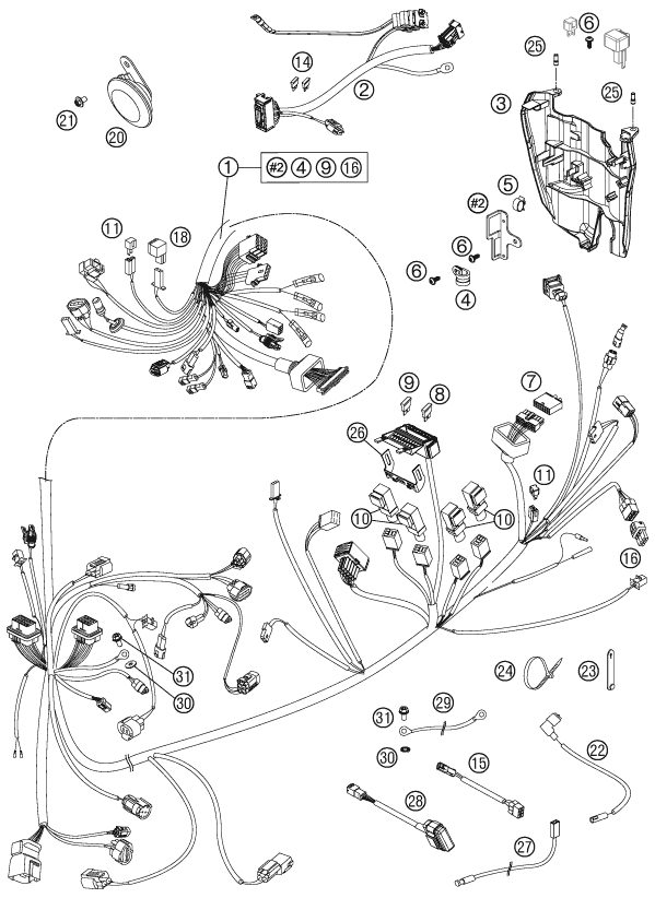 Náhled schématu WIRING HARNESS