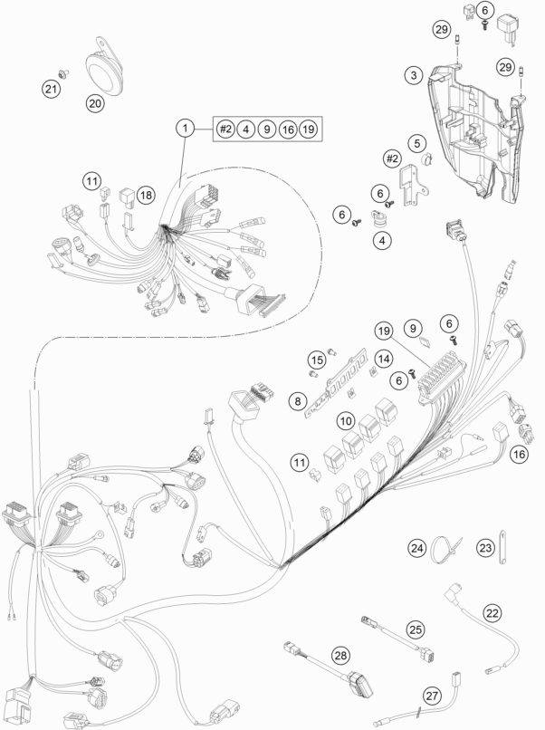 Náhled schématu WIRING HARNESS