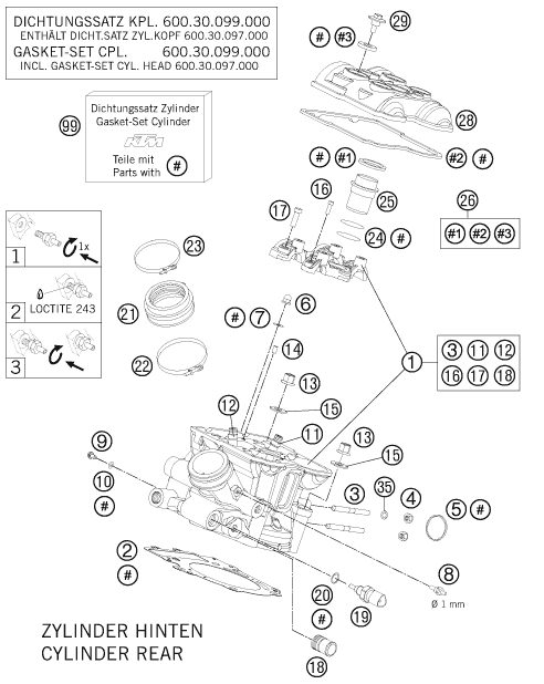 Náhled schématu CYLINDER HEAD REAR