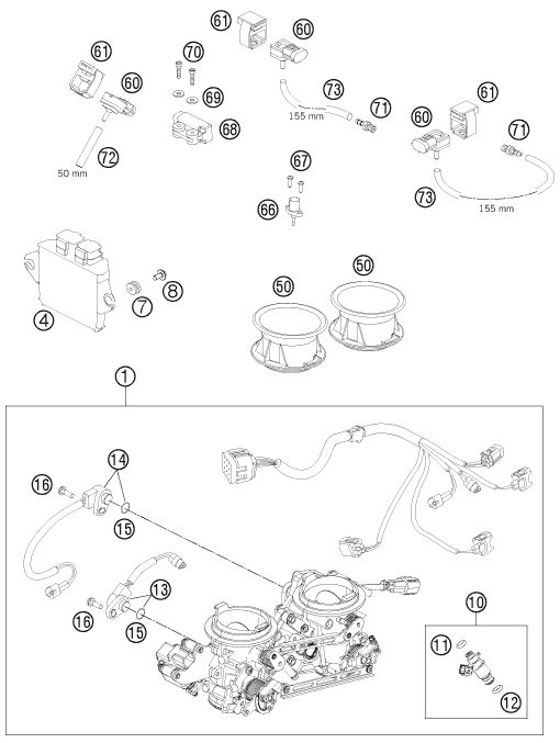 Náhled schématu THROTTLE BODY