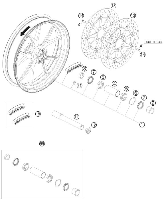 Náhled schématu FRONT WHEEL