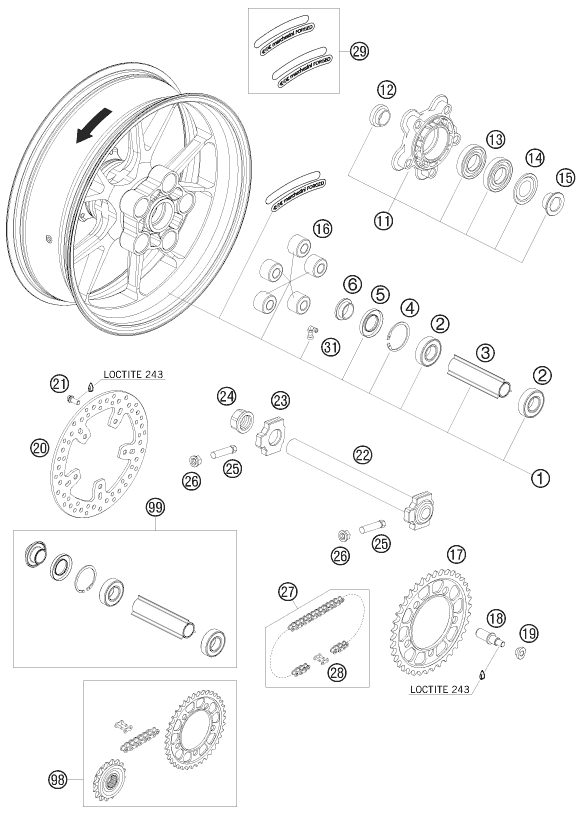 Náhled schématu REAR WHEEL