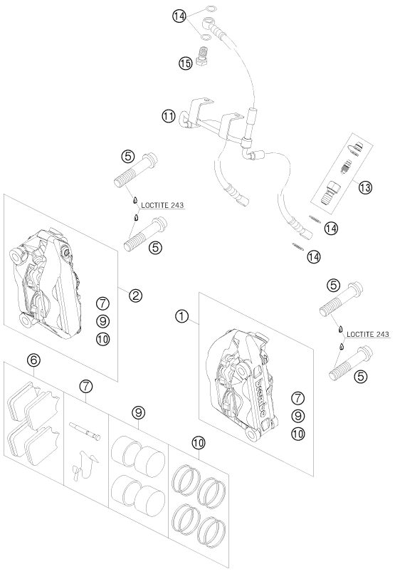 Náhled schématu FRONT BRAKE CALIPER
