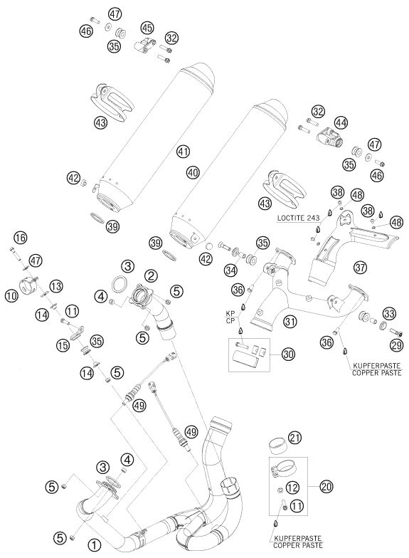 Náhled schématu EXHAUST SYSTEM