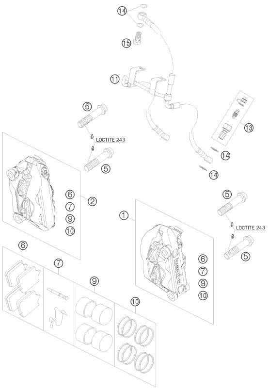Náhled schématu FRONT BRAKE CALIPER