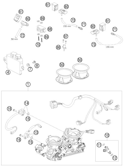 Náhled schématu THROTTLE BODY