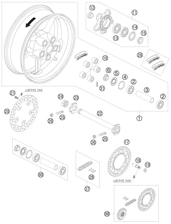 Náhled schématu REAR WHEEL