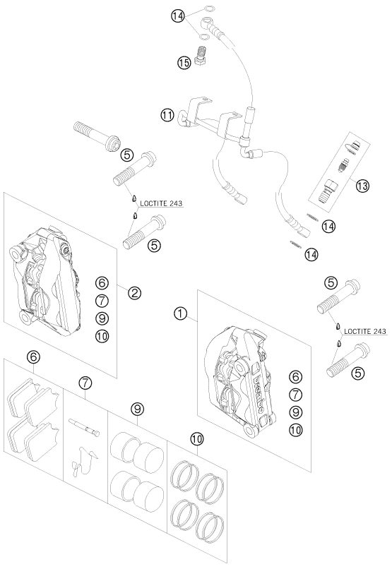 Náhled schématu FRONT BRAKE CALIPER