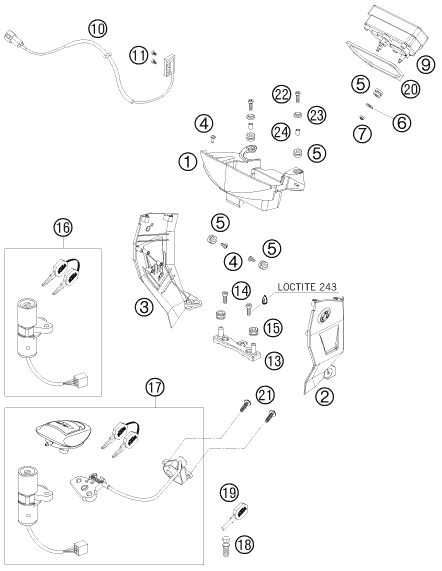 Náhled schématu INSTRUMENTS / LOCK SYSTEM