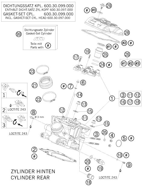 Náhled schématu CYLINDER HEAD REAR