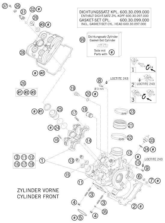 Náhled schématu CYLINDER HEAD FRONT