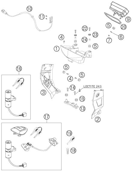 Náhled schématu INSTRUMENTS / LOCK SYSTEM