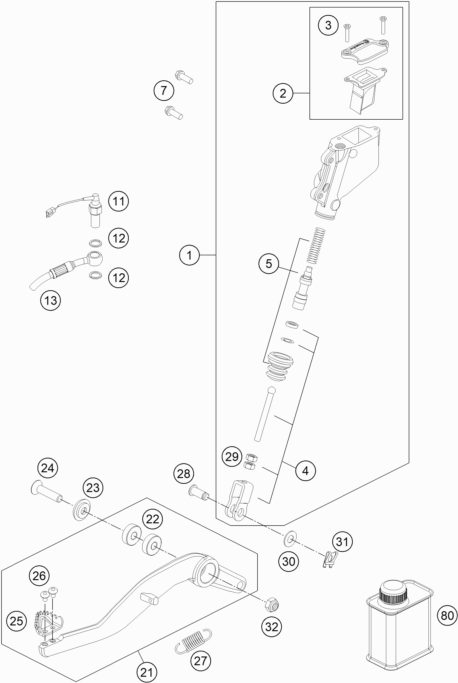 Náhled schématu REAR BRAKE CONTROL