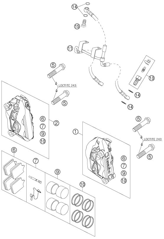 Náhled schématu FRONT BRAKE CALIPER