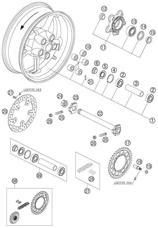 Náhled schématu REAR WHEEL