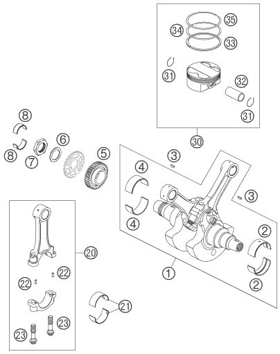 Náhled schématu CRANKSHAFT, PISTON