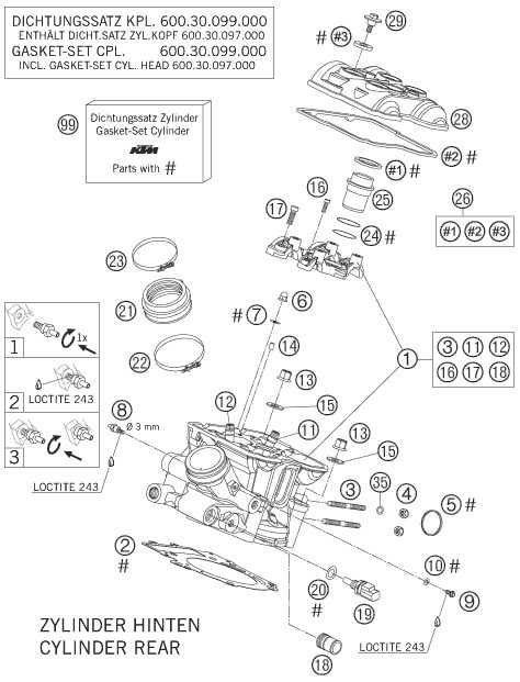 Náhled schématu CYLINDER HEAD REAR