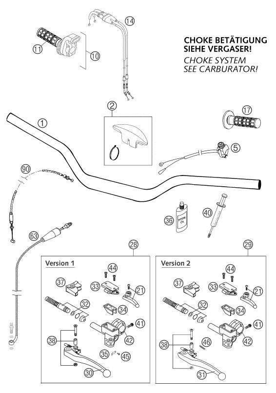 Náhled schématu HANDLEBAR, CONTROLS