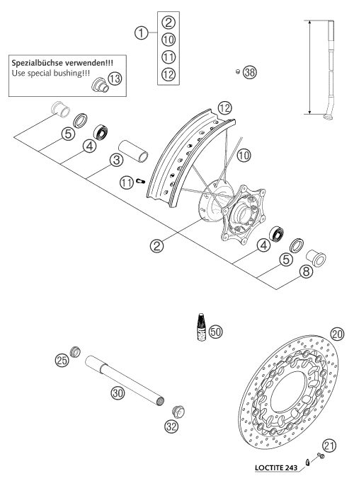 Náhled schématu FRONT WHEEL
