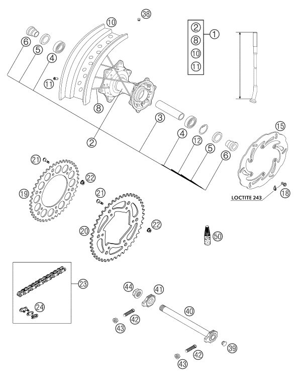Náhled schématu REAR WHEEL