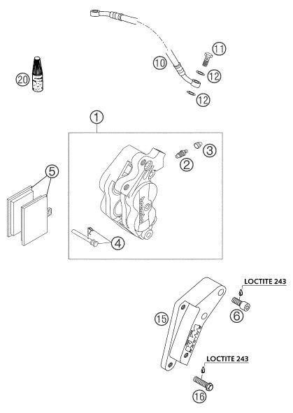 Náhled schématu FRONT BRAKE CALIPER