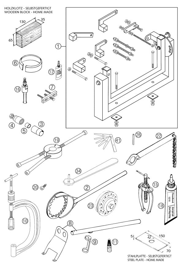 Náhled schématu Special tools (engine)
