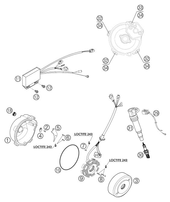 Náhled schématu IGNITION SYSTEM