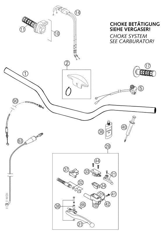 Náhled schématu HANDLEBAR, CONTROLS