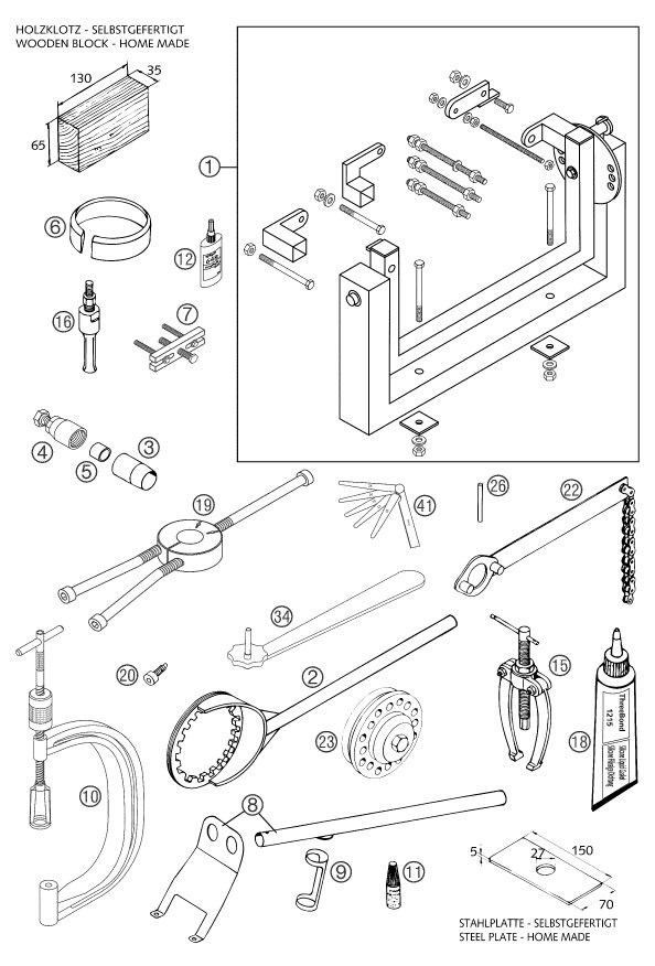 Náhled schématu Special tools (engine)