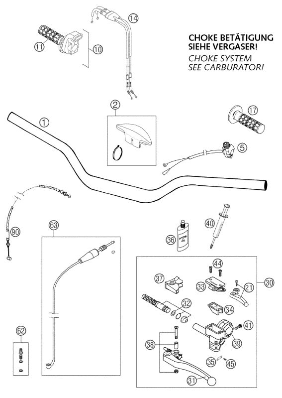 Náhled schématu HANDLEBAR, CONTROLS