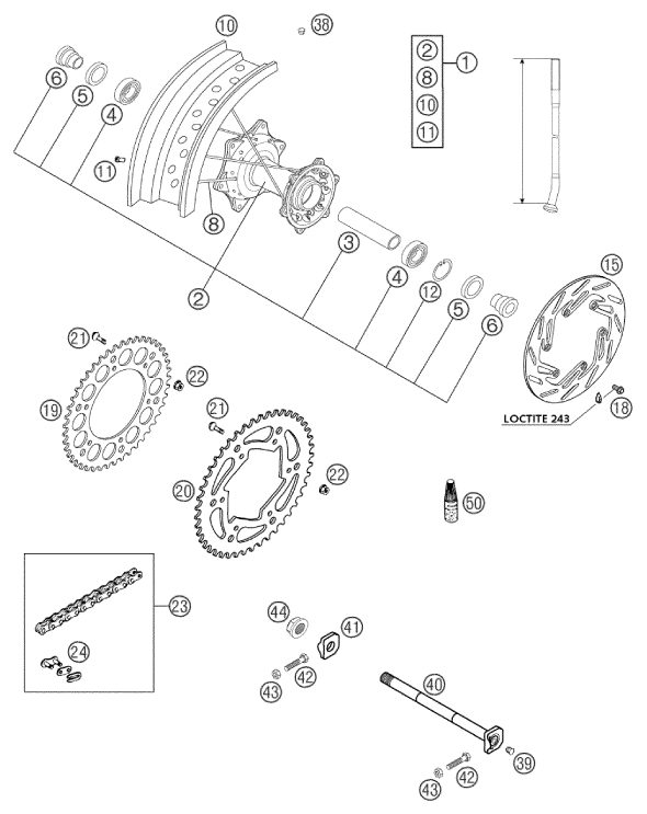 Náhled schématu REAR WHEEL