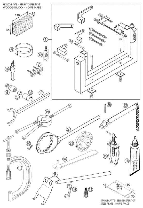 Náhled schématu Special tools (engine)