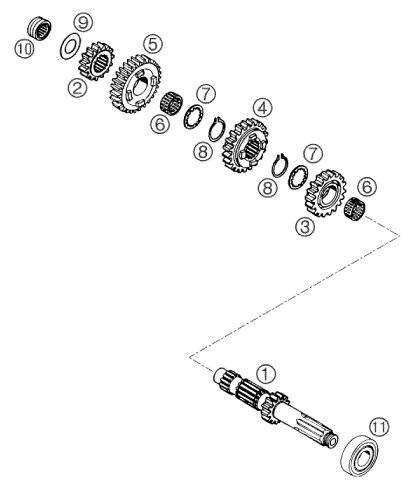Náhled schématu TRANSMISSION I - MAIN SHAFT