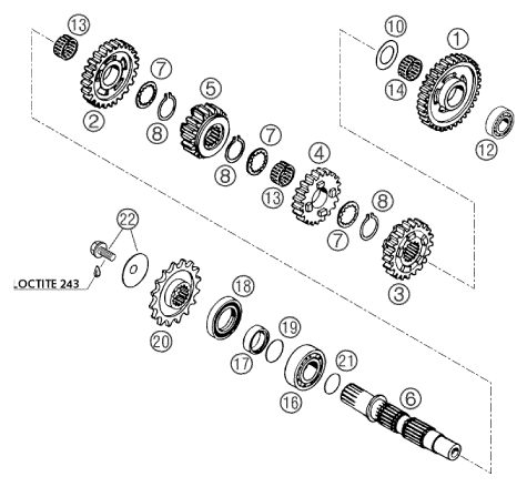 Náhled schématu TRANSMISSION II - COUNTERSHAFT