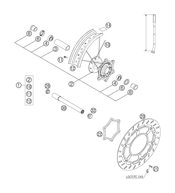 Náhled schématu FRONT WHEEL