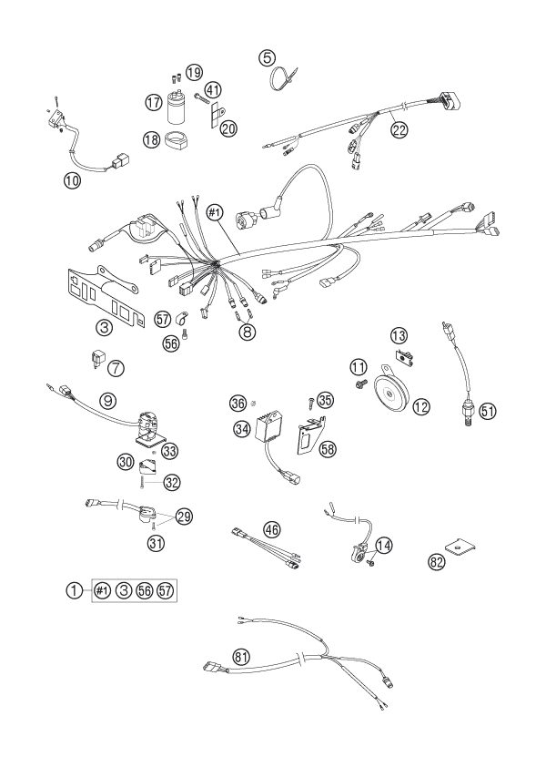 Náhled schématu WIRING HARNESS